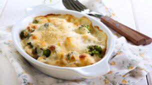 Brócolis gratinado