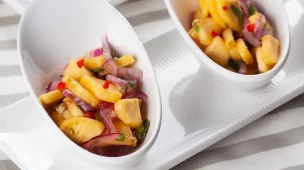 Ceviche de banana-da-terra