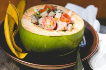 Ceviche de coco verde