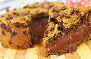 Cookie gigante recheado de nutella